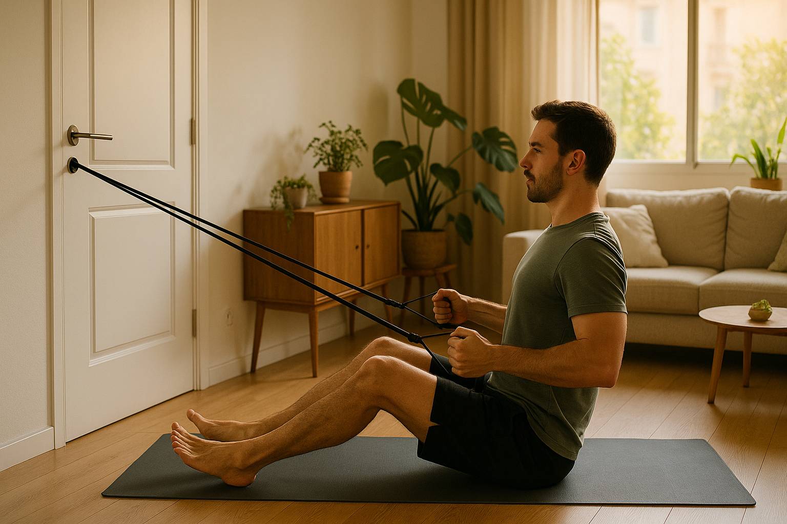 Entrenamiento funcional con bandas elásticas en casa